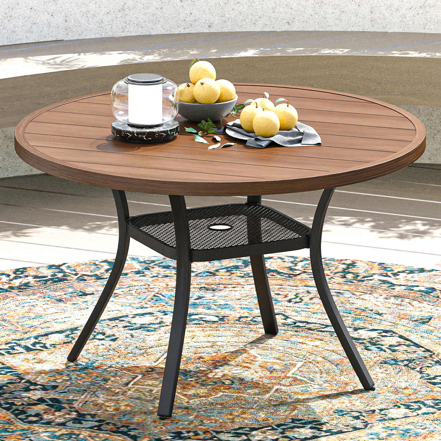 Winston Porter Nyoka 47.2L x 47.2W Outdoor Dining Table for